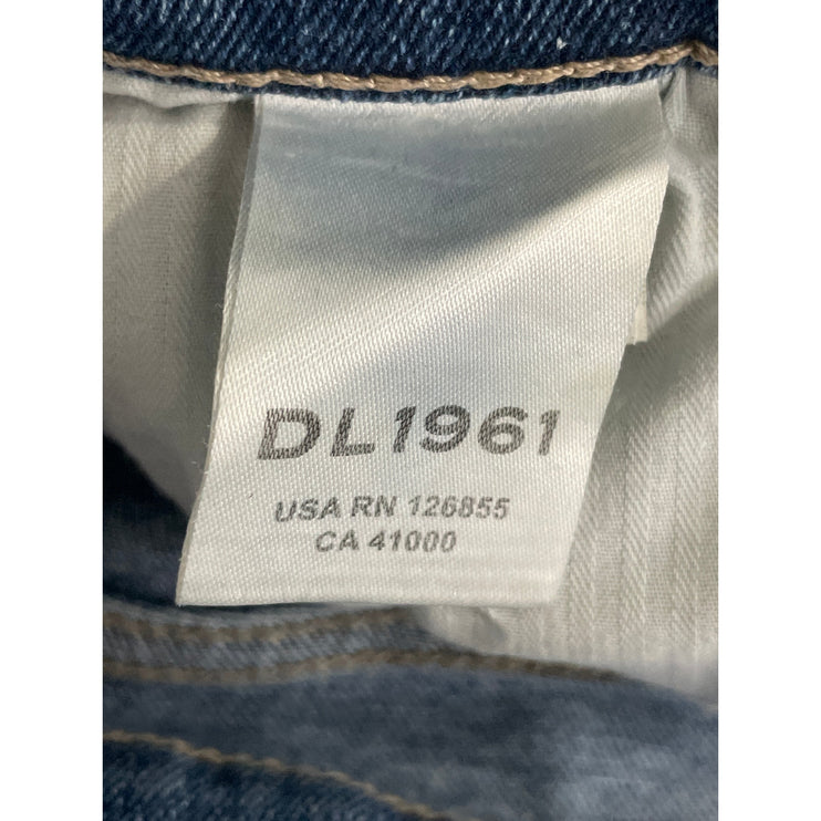 DL1961 Mara Straight Women's Blue Distressed High Waisted Denim Jeans Size 29