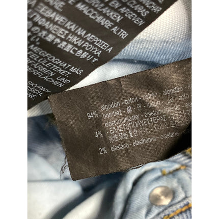 Zara Women's Light Blue Raw Frayed Hem High Rise Straight Denim Jeans Pants Sz 4