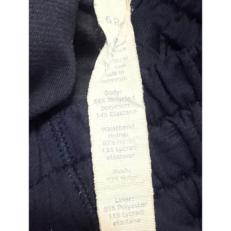 Lululemon Navy Blue Reflective Mesh Yoga Running Workout Gym Athletic Shorts 6