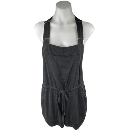 Aritzia Wilfred Free Black Sleeveless Tie Waist Romper Overalls Shorts Size XS