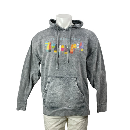 Beantown Apparel Men's Gray St Augustine Florida Graphic Hoodie Sweatshirt L