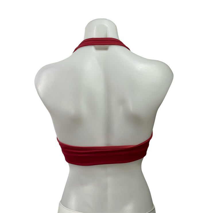 Gymshark Everyday Seamless Red Halter S Yoga Activewear Sports Bra Crop Top Sz S