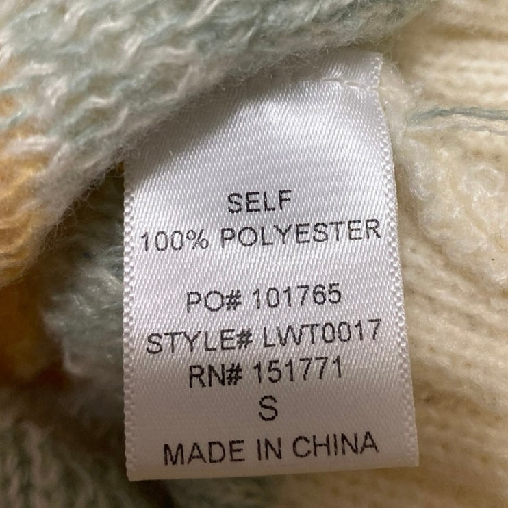 Le Lis Multicolor Colorblock Fleece Long Sleeve Crewneck Sweater Top Size S