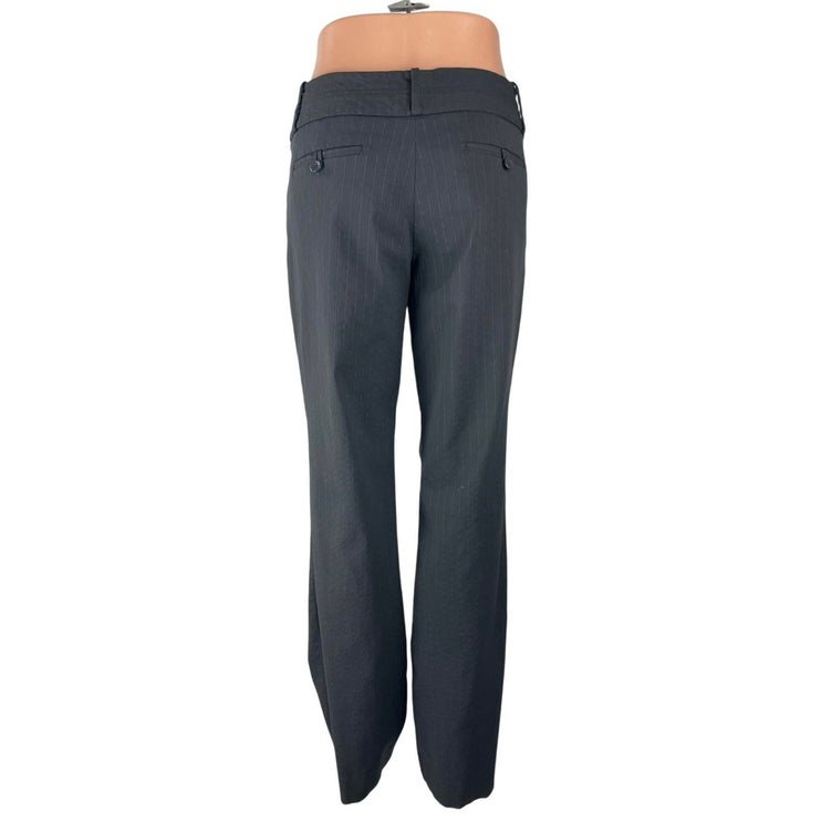 The Limited Exact Stretch Women's Black Pinstripe Flared Trousers Pants Size 10L