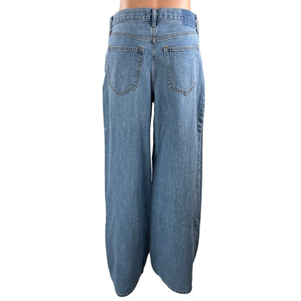 Abercrombie & Fitch The Wide Leg High Rise Women's Blue Denim Jeans Size 27/4