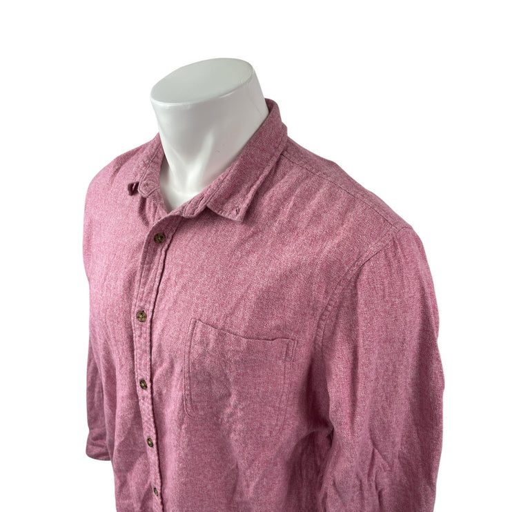 14th & Union Men's Pink Long Sleeve Chest Pocket Button Down Shirt Top Size XL