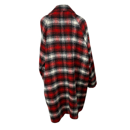 Boohoo MAN Womens Plaid Check Long Sleeve Button Up Shacket Over Coat Jacket 3XL