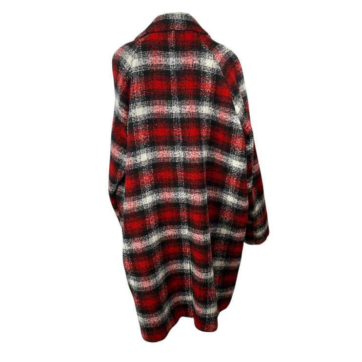 Boohoo MAN Womens Plaid Check Long Sleeve Button Up Shacket Over Coat Jacket 3XL