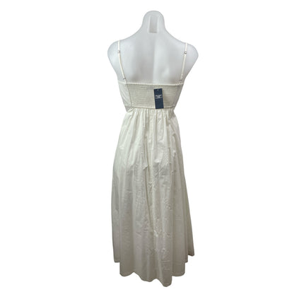 NEW Abercrombie & Fitch Smocked Cutout Sleeveless Midi Maxi Flare A-Line Dress S