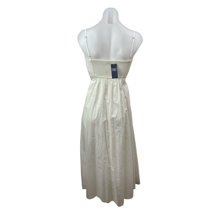 NEW Abercrombie & Fitch Smocked Cutout Sleeveless Midi Maxi Flare A-Line Dress S
