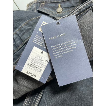 NEW Universal Thread Dark Blue Halter Sleeveless Denim Jean Midi Dress Size 6