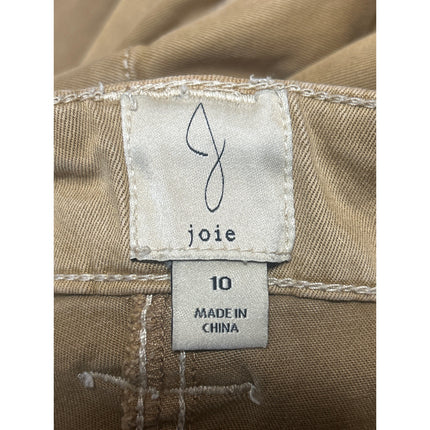 Joie Women's Brown Tan High Waisted Straight Leg Cargo Chino Trousers Pants 10