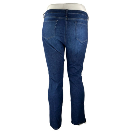NYDJ Barbara Bootcut Women's Blue High Rise Dark Wash Flare Denim Jeans Size 16