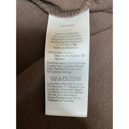 Madewell Men's Brown Crew Neck Long Sleeve Golf Basic T Shirt Tee Top Size L
