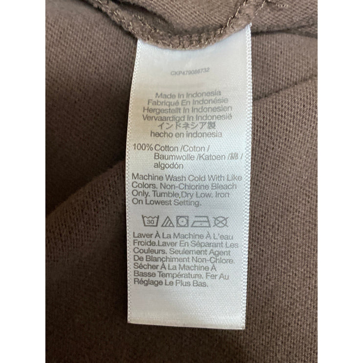 Madewell Men's Brown Crew Neck Long Sleeve Golf Basic T Shirt Tee Top Size L