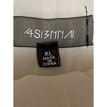 4SI3NNA Women's Gold Metallic Pleated Sleeveless Cami Camisole Crop tank Top XL