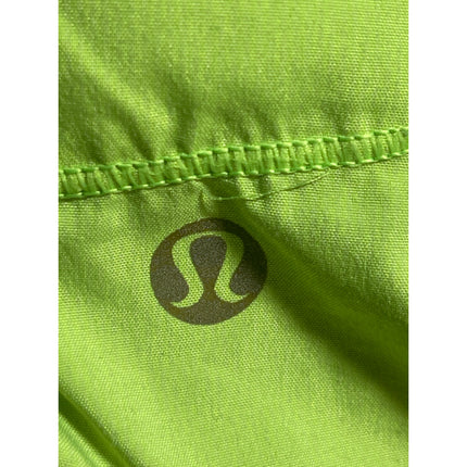 Lululemon Neon Green High Rise Sports Yoga Running Athletic Dolphin Shorts Sz 6