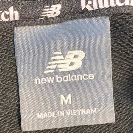 New Balance Men's Black Long Sleeve Hoodie Hooded Pullover Sweatshirt Top Size M