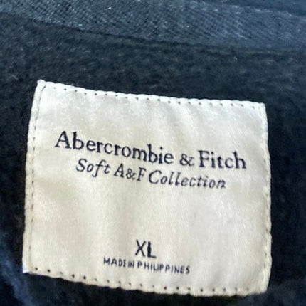 Abercrombie & Fitch Women's Black 1/4 Zip Short Sleeve Polo Shirt Top Size XL