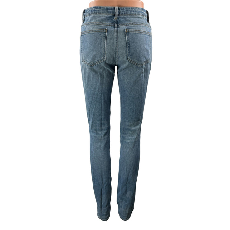 Denim X Alexander Wang Women's Blue Light Wash Skinny Denim Jeans Pants Size 26