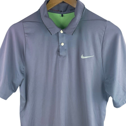 Nike Tiger Woods Collection Men's Gray Short Sleeve Golf Polo Shirt Top Size S