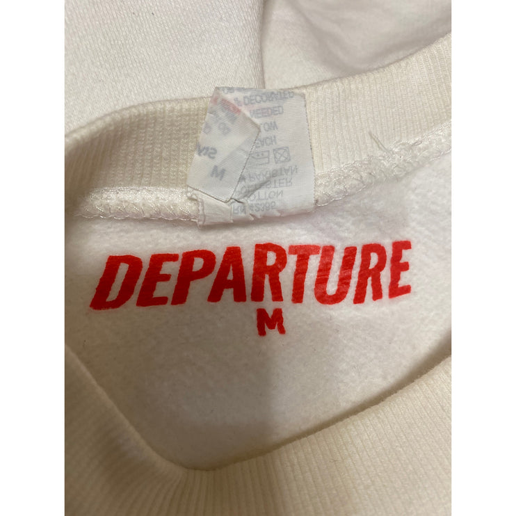 Departure Aperitivo Cream Long Sleeve Crew Neck Pullover Sweatshirt Top Size M