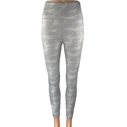 Vuori Clean Elevation Women's Gray Camo Yoga Workout Athletic Leggings Pants M