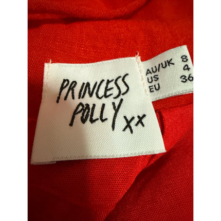 Princess Polly Red Strappy Sleeveless Cami Camisole Tank Fit & Flare Dress 4