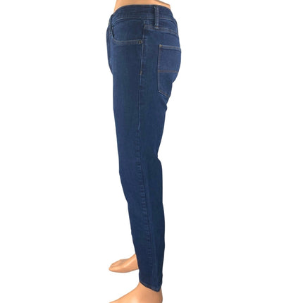 M&S Mark & Spencer Men's Blue Dark Wash Slim Straight Leg Denim Jeans Size 32