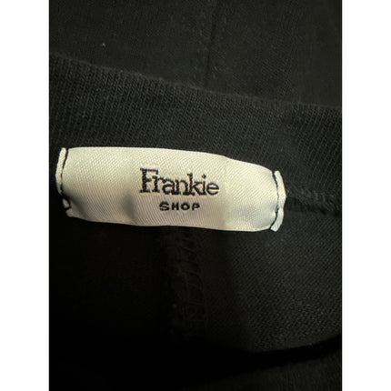 Frankie Shop Black Long Sleeve Crew Neck Tie T Shirt Tee Sweatshirt Crop Top S