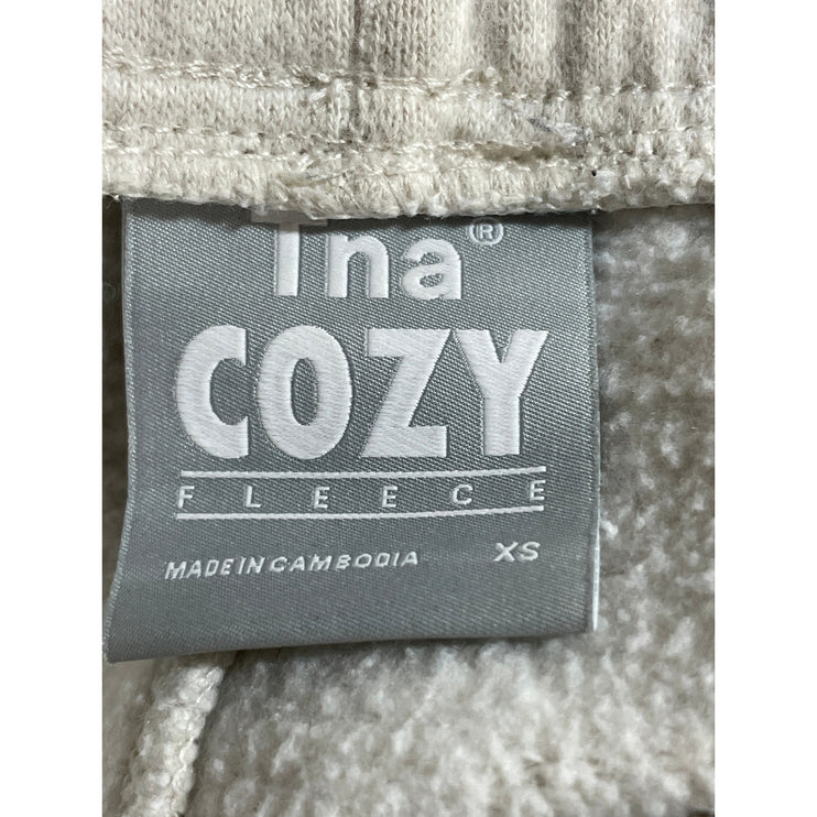 Aritzia TNA Cozy White Wide Leg Yoga Workout Athletic Activewear Sweat Shorts XS