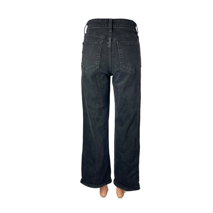 Just Black Denim Womens High Rise Straight Baggy Wide Leg  Denim Jeans Pants 26