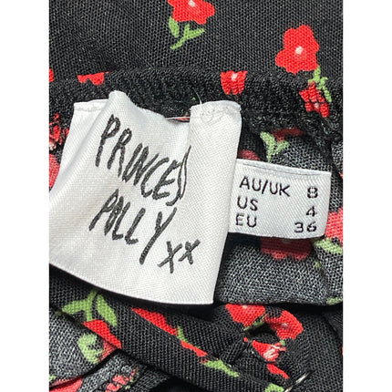 Princess Polly Black Floral Sleeveless Midi Cami Camisole Tank Bodycon Dress 4