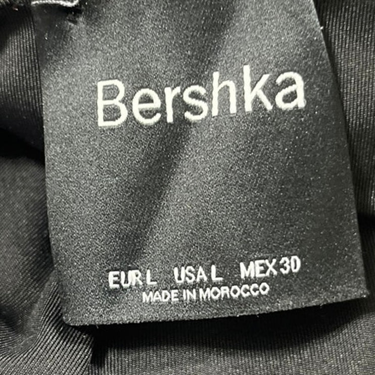 Bershka Black Tulle Ruffle Strapless Fit & Flare Mini Cocktail Tube Dress Size L