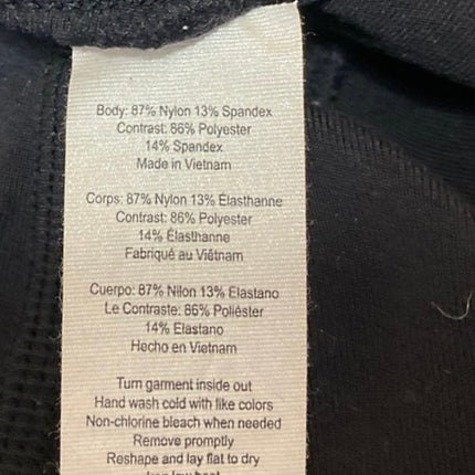 Alo Women's Black White Colorblock Mid Rise Yoga Athletic Leggings Pants Size S