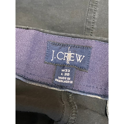 J.Crew Tech Men's Black High Rise Slim Tapered Casual Chino Trousers Pants Sz 33