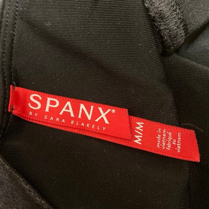 Spanx Women's Black Faux Leather Vegan Stretch Skinny Leggings Pants Size M