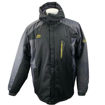 Outdoor Sport Men's Black Full Zip Long Sleeve Hooded Windbreaker Jacket Sz 3XL