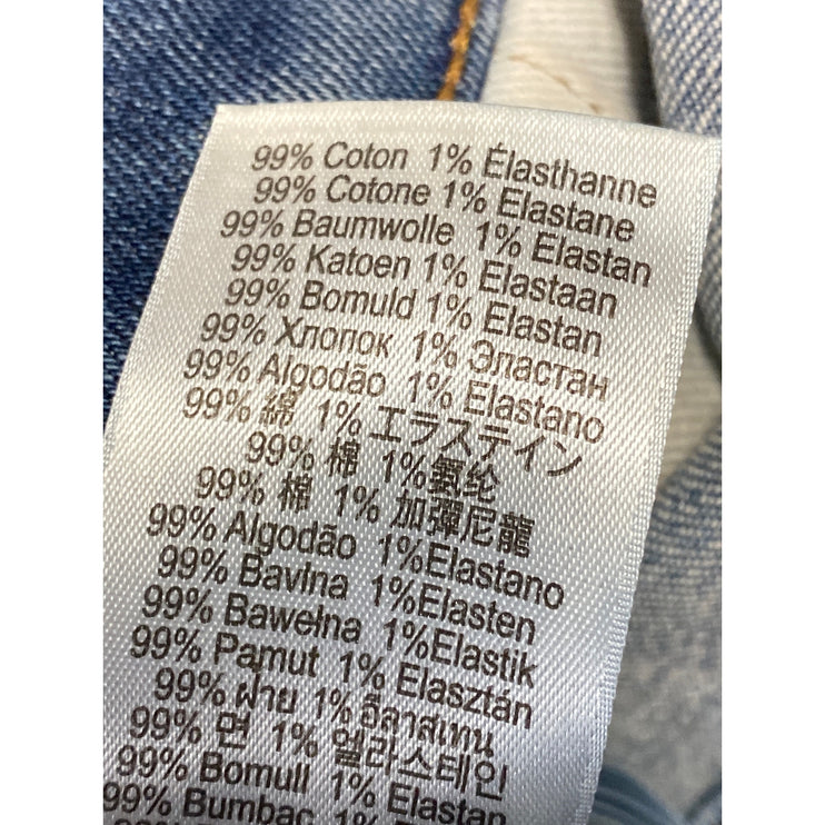 Michael Kors Blue Wash Regular Fit High Rise Straight Denim Jeans Pants Size 32