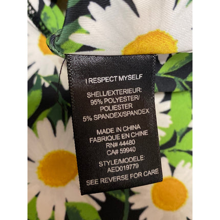 AFRM Green Multicolor Floral Cut Out V-Neck Long Sleeve Midi Bodycon Dress Sz S