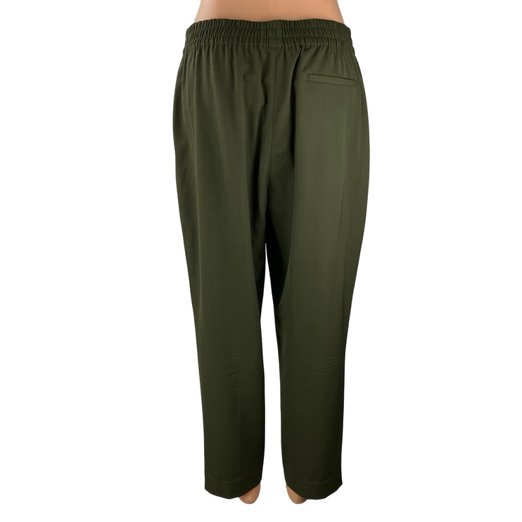 Everlane 100% Wool Women's Green High Rise Loose Straight Trousers Dress Pants 8
