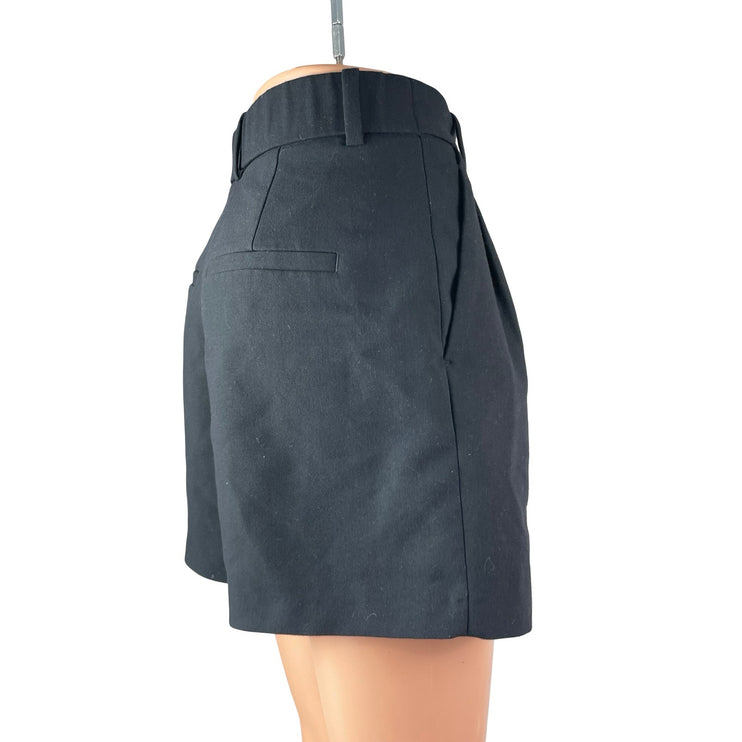Abercrombie & Fitch Womens Black High Waisted Pleated Casual Mini Shorts Size 24