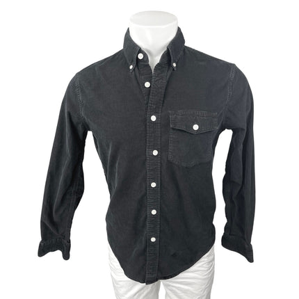 Abercrombie & Fitch Mens Black Pocket Long Sleeve Denim Jean Button Down Shirt S