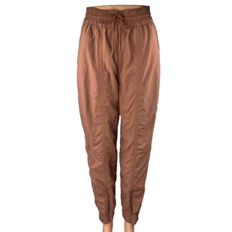 Gap Fit Women's Brown High Waisted Drawstring Tapered Jogger Sweat Pants Size XS