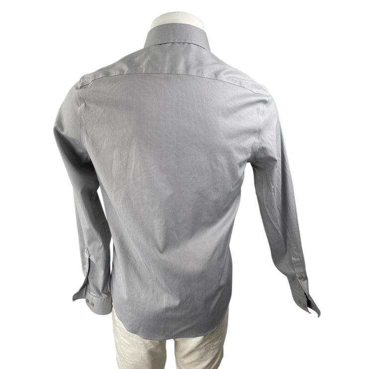 Michael Kors Airsoft Eco Men's Gray Slim Fit Long Sleeve Button Down Shirt Top M