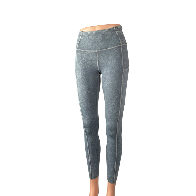 Lululemon Fast and Free Gray Skinny Yoga Athletic Activewear Leggings Pants Sz 4