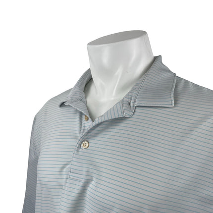 Peter Millar Daybreak Performance Stripe Short Sleeve Athletic Polo Shirt Top XL