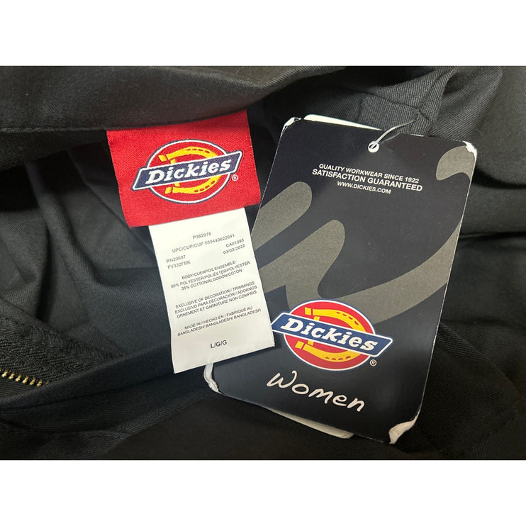 NEW Dickies Women's Black Short Sleeve Pocket Utility Coverall Jumpsuit Size L