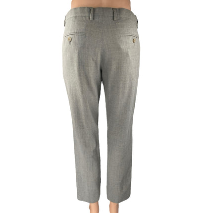 J.Crew Ludlow Slim Women's Gray Mid Rise Straight Leg Cropped Trousers Pants 28