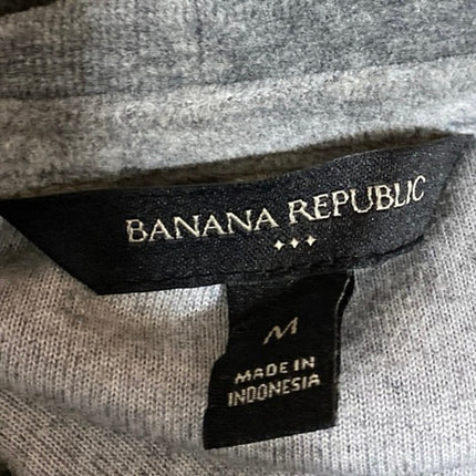 Banana Republic Women's Gray Velvet Velour Long Sleeve Turtleneck Sweater Top M